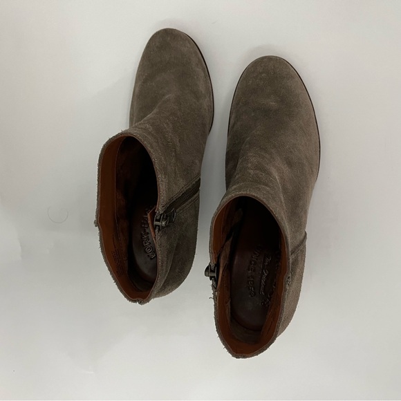 Kork Ease 7.5 Natalya Booties wedge Suede Taupe 0390 medium tan - Picture 3 of 12